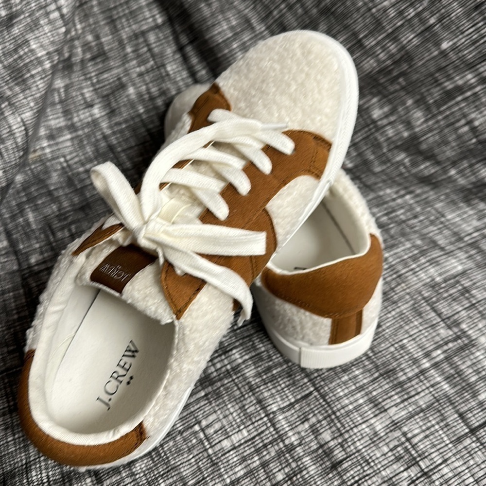 J. Crew Striped Sherpa Road Trip Sneakers, 9.5 US, Great Condition! - Picture 7 of 7